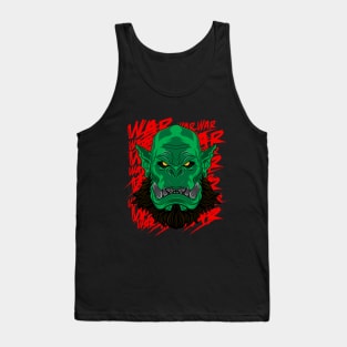 War Craft Orc Head with Background Tank Top